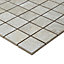 Shaded slate Beige Matt Stone effect Porcelain Mosaic tile, (L)305mm (W)305mm