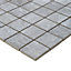 Shaded slate Grey Matt Mosaic Porcelain Mosaic tile sheet, (L)300mm (W)300mm