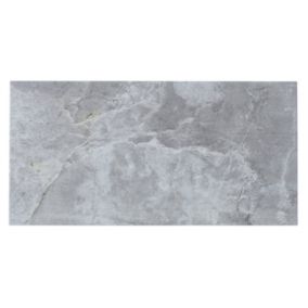 Shaded slate Grey Matt Porcelain Indoor Wall & floor Tile Sample
