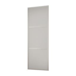 Shaker Contemporary Matt dove grey 3 panel Sliding Wardrobe Door (H)2260mm (W)762mm