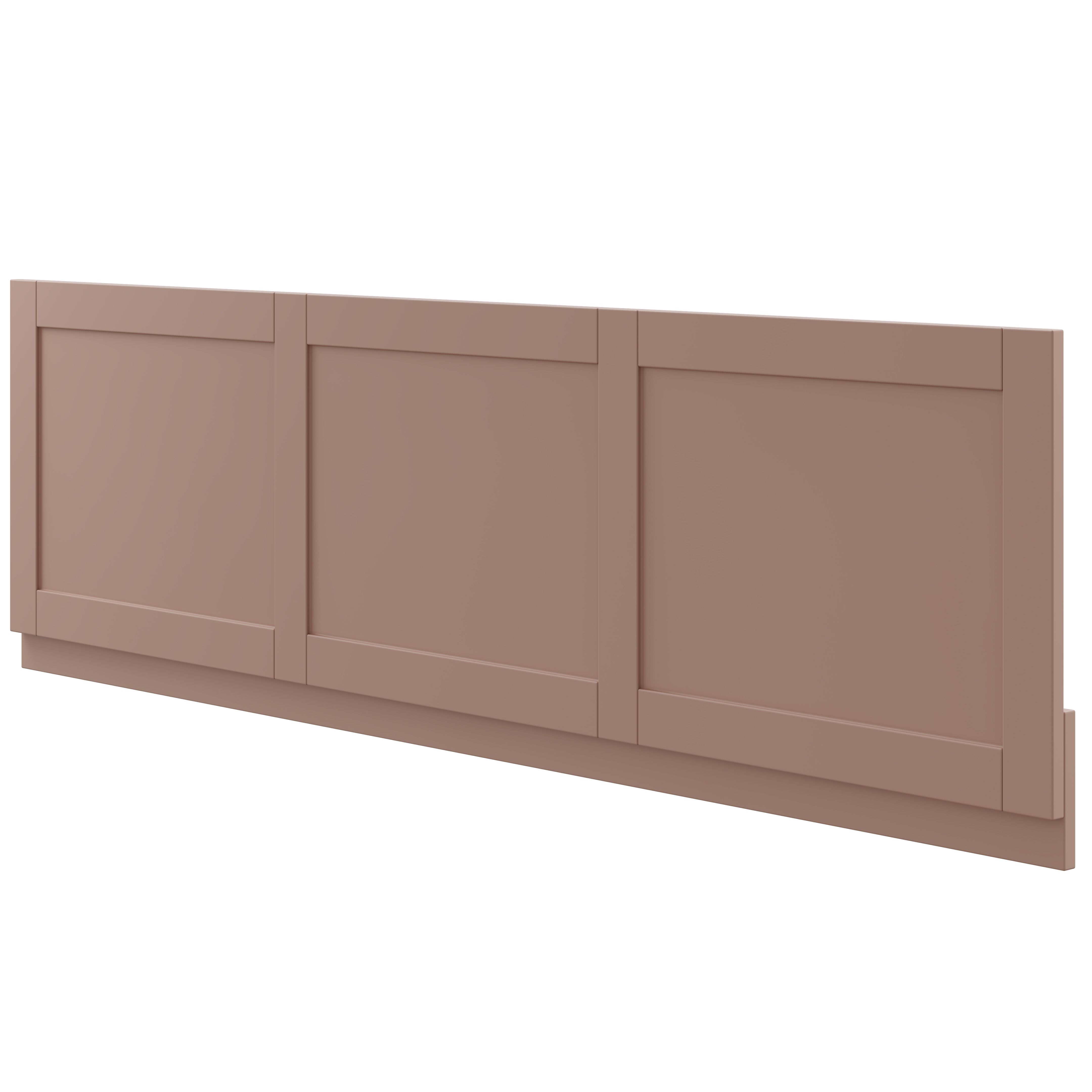 Shaker Matt Pink Rectangular Front Bath panel (H)47cm (W)170cm | DIY at B&Q