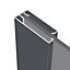 Shaker Mirrored Graphite 2 door Sliding Wardrobe Door kit (H)2260mm (W)1449mm