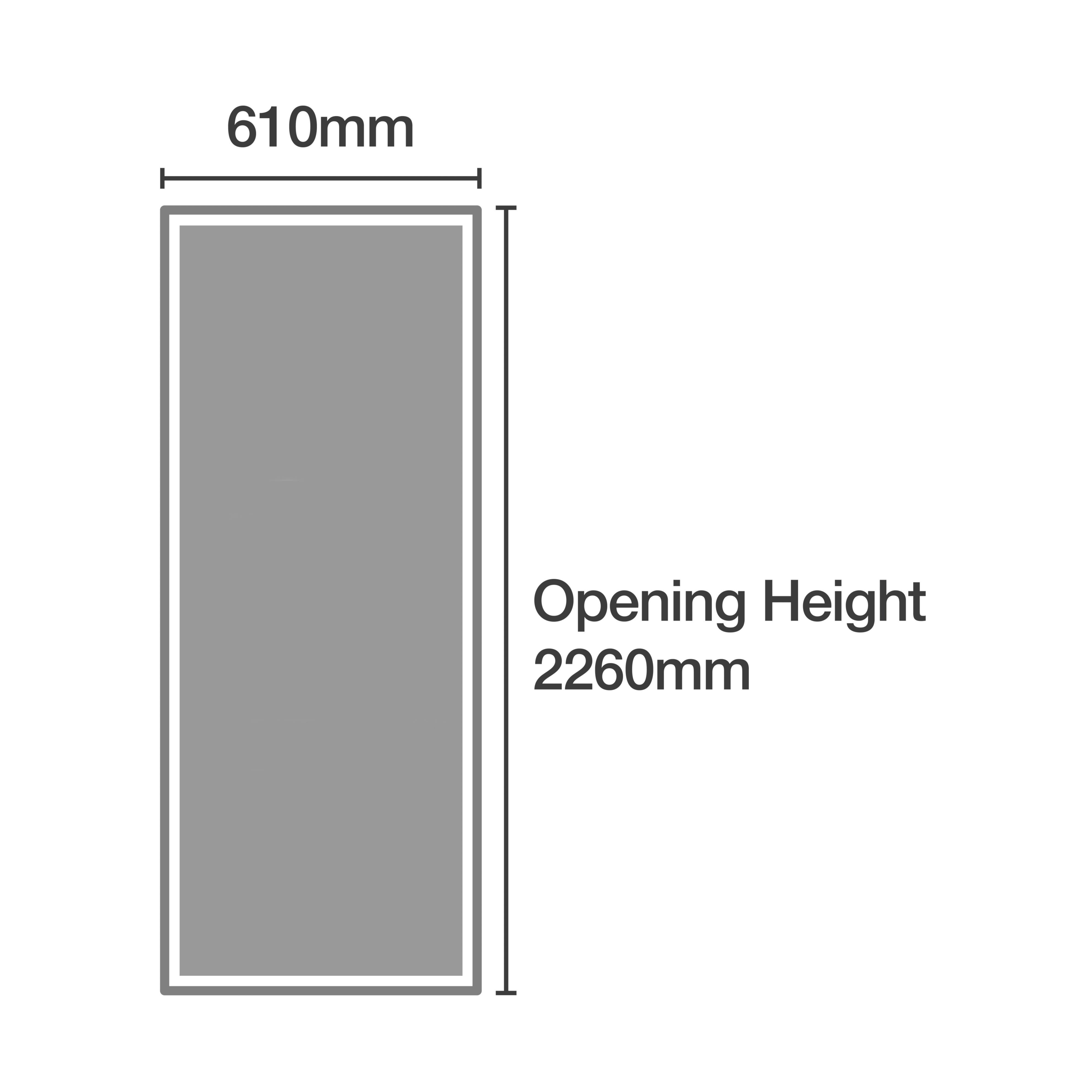 Shaker Mirrored Natural oak effect 2 door Sliding Wardrobe Door kit (H)2260mm (W)610mm