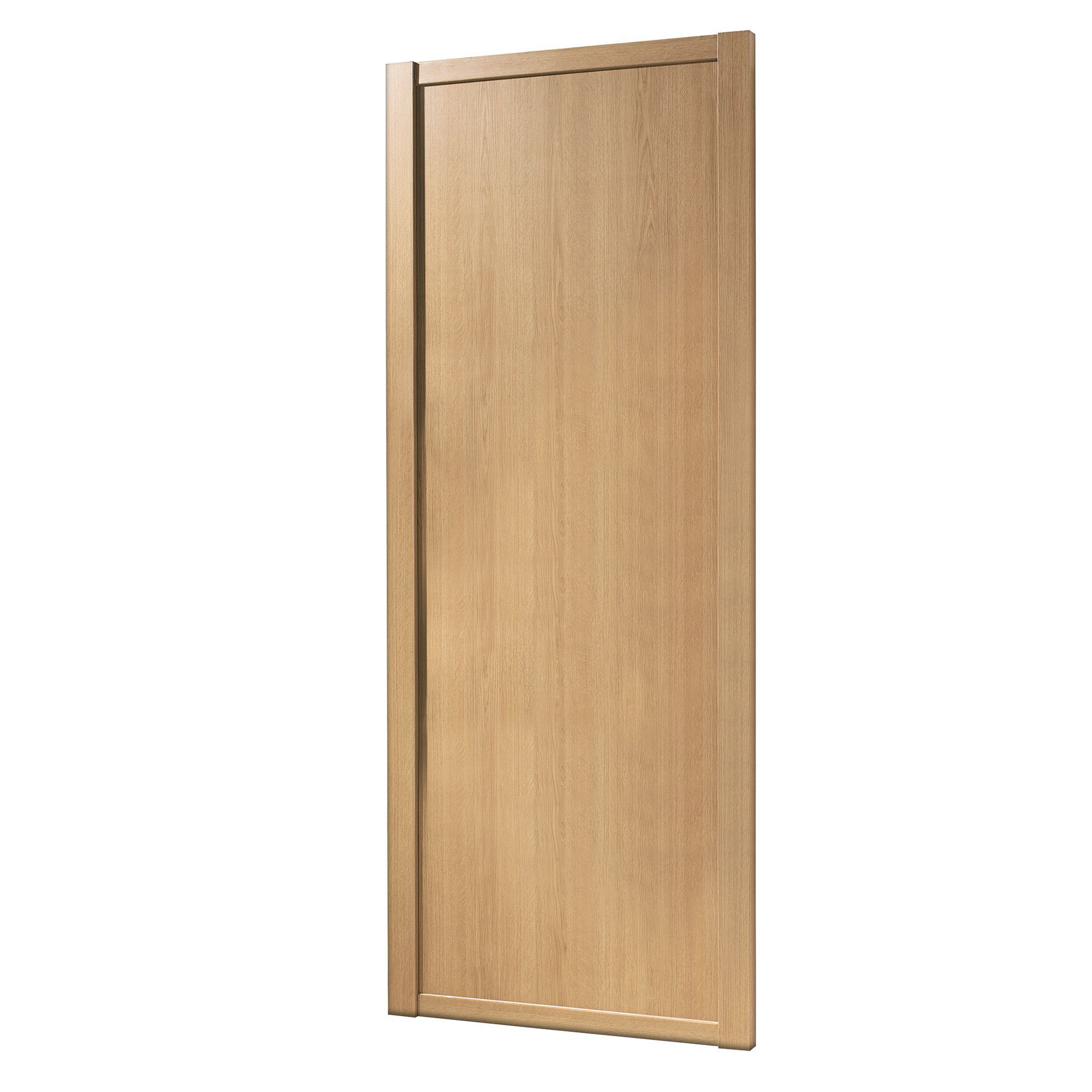 Shaker Natural oak effect Sliding Wardrobe Door (H)2220mm (W)610mm