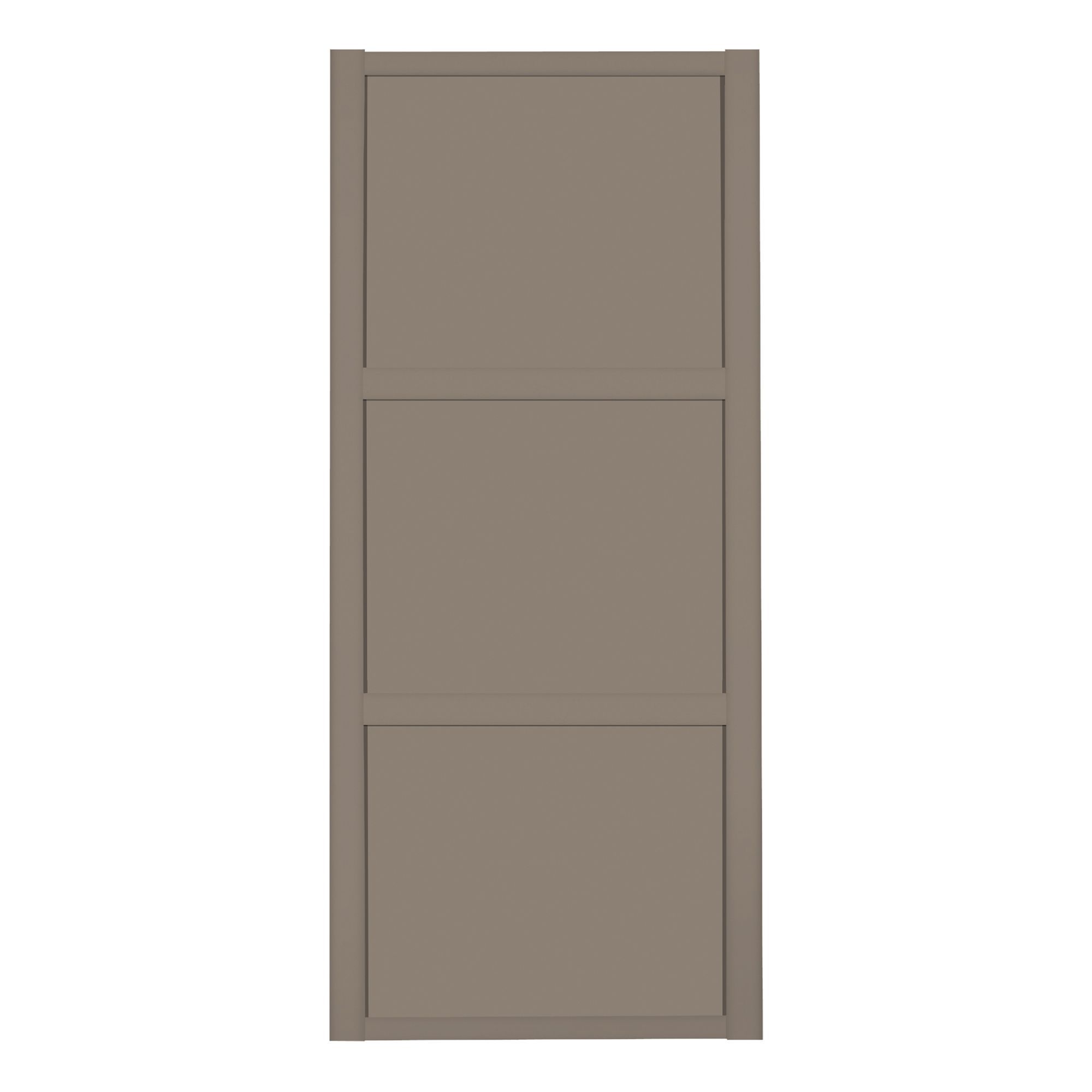 Shaker Stone Grey 3 Panel Sliding Wardrobe Door W 762mm Diy At B Q