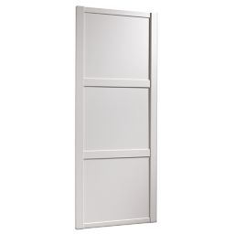 Shaker White 3 panel Sliding Wardrobe Door (H)2220mm (W)762mm