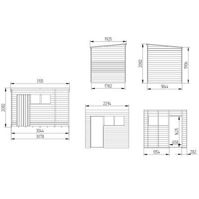 SHED OVERLAP 10BI6 PENT HD ASS