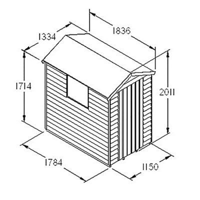 SHED OVERLAP 6X4 PREMIUM FLOOR H