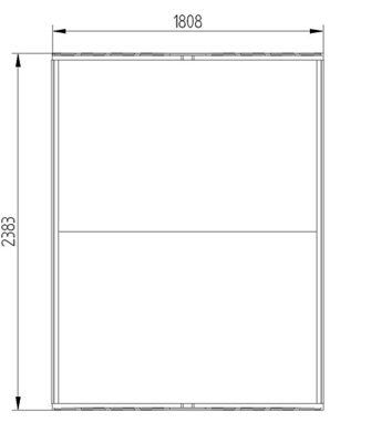 SHED OVERLAP 8BI6 REVERSE ROOF H