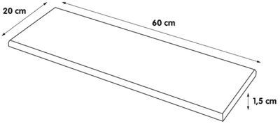 Shelf (L)60cm x (D)20cm