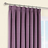 Shelley Blueberry Semi plain Lined Pencil pleat Curtains (W)228cm (L)228cm, Pair