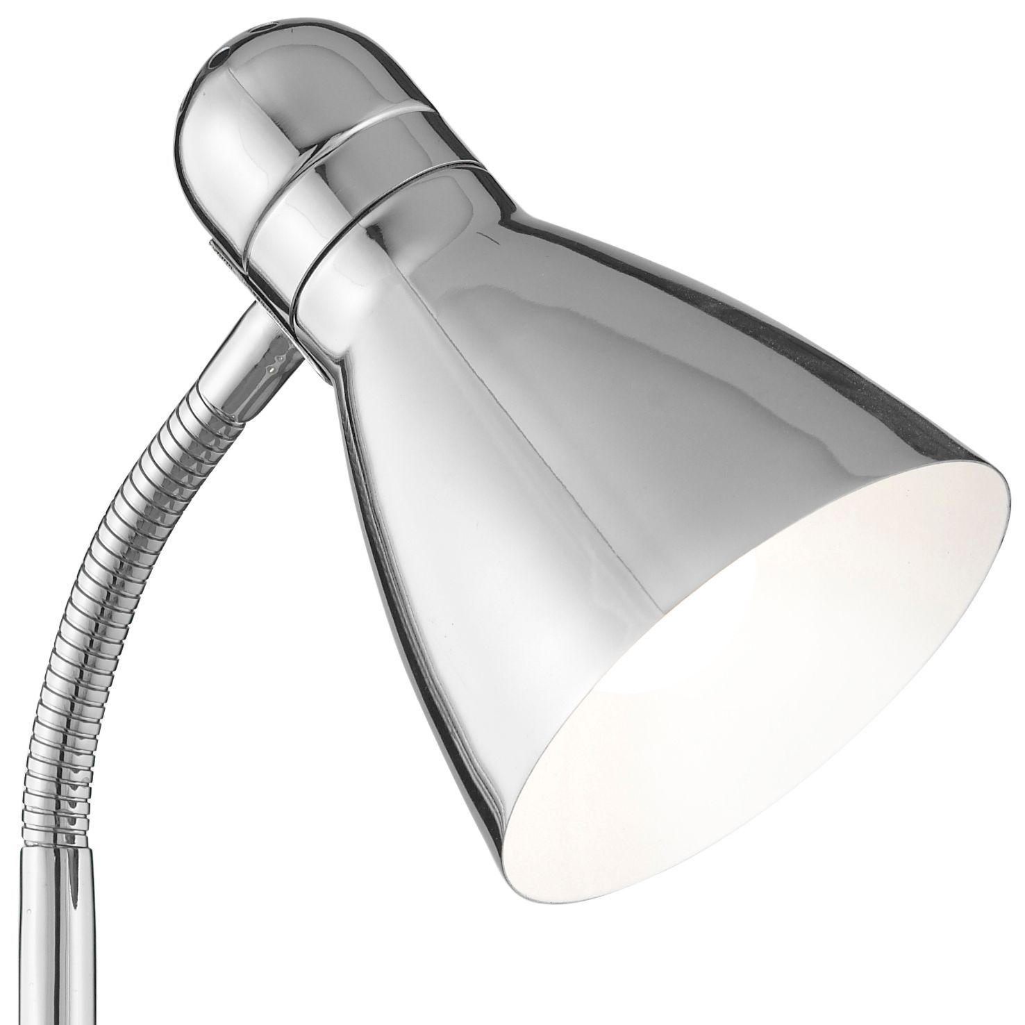 Shelley Brushed Nickel effect CFL Desk lamp