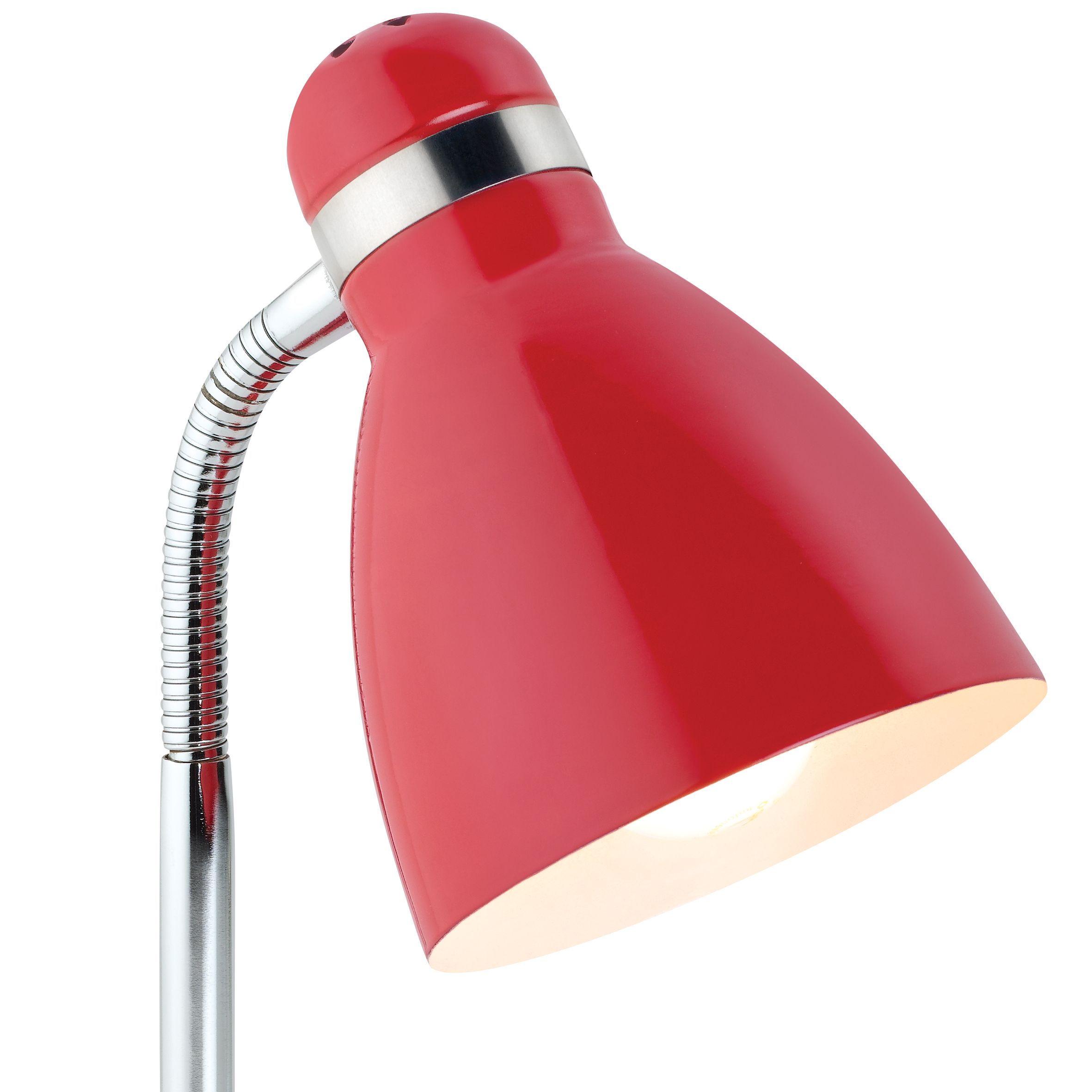 Shelley Red CFL Desk lamp