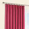Shelley Strawberry Semi plain Lined Pencil pleat Curtains (W)167cm (L)183cm, Pair