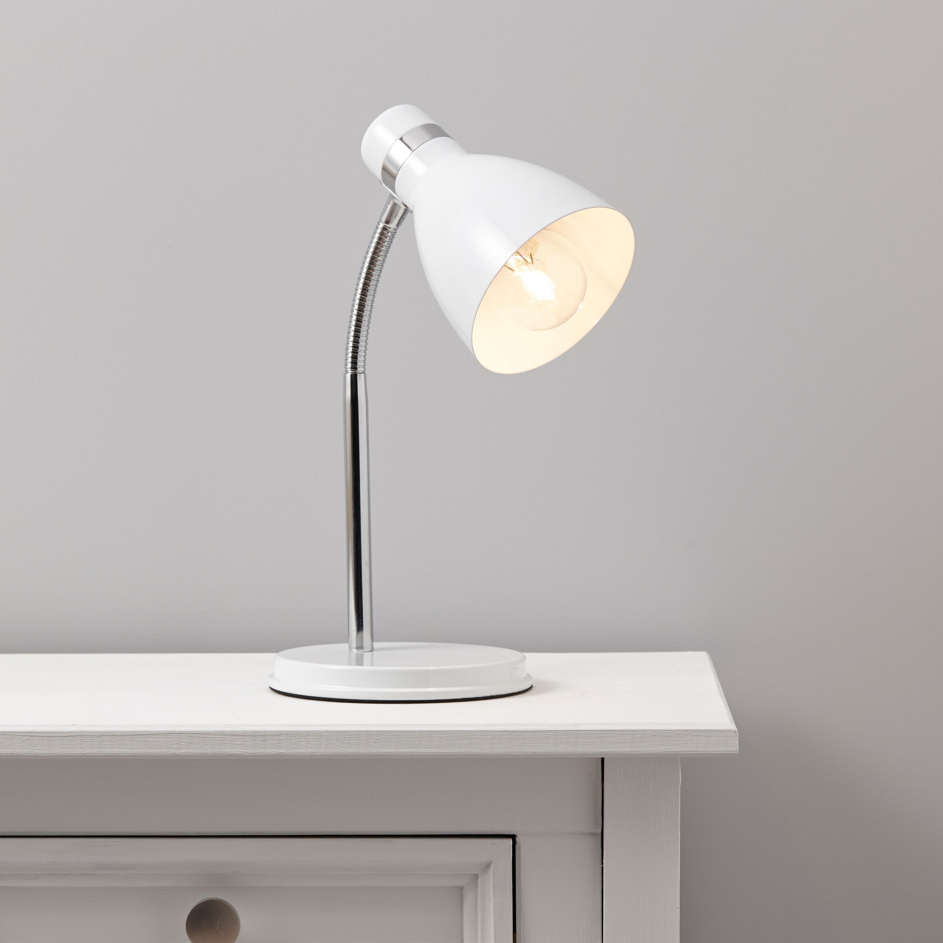 Shelley White CFL Desk lamp