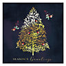 Shelter Golden tree with robins Christmas card, Pack of 10