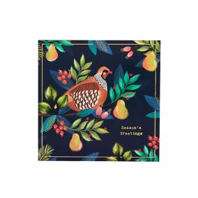 Shelter Partridge Christmas card, Pack of 10