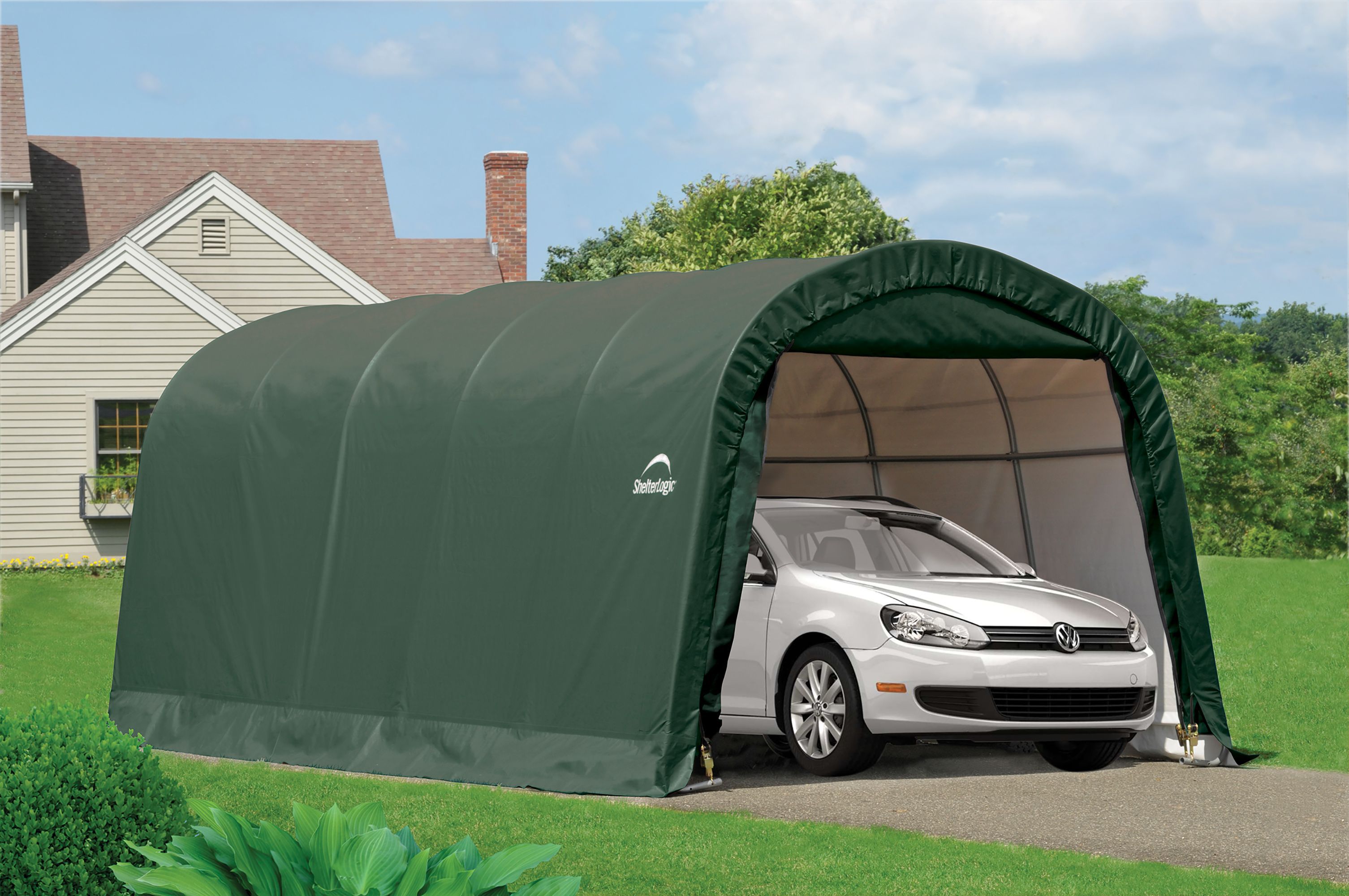 Shelterlogic 20x10 Round top Plastic Garage DIY at B&Q