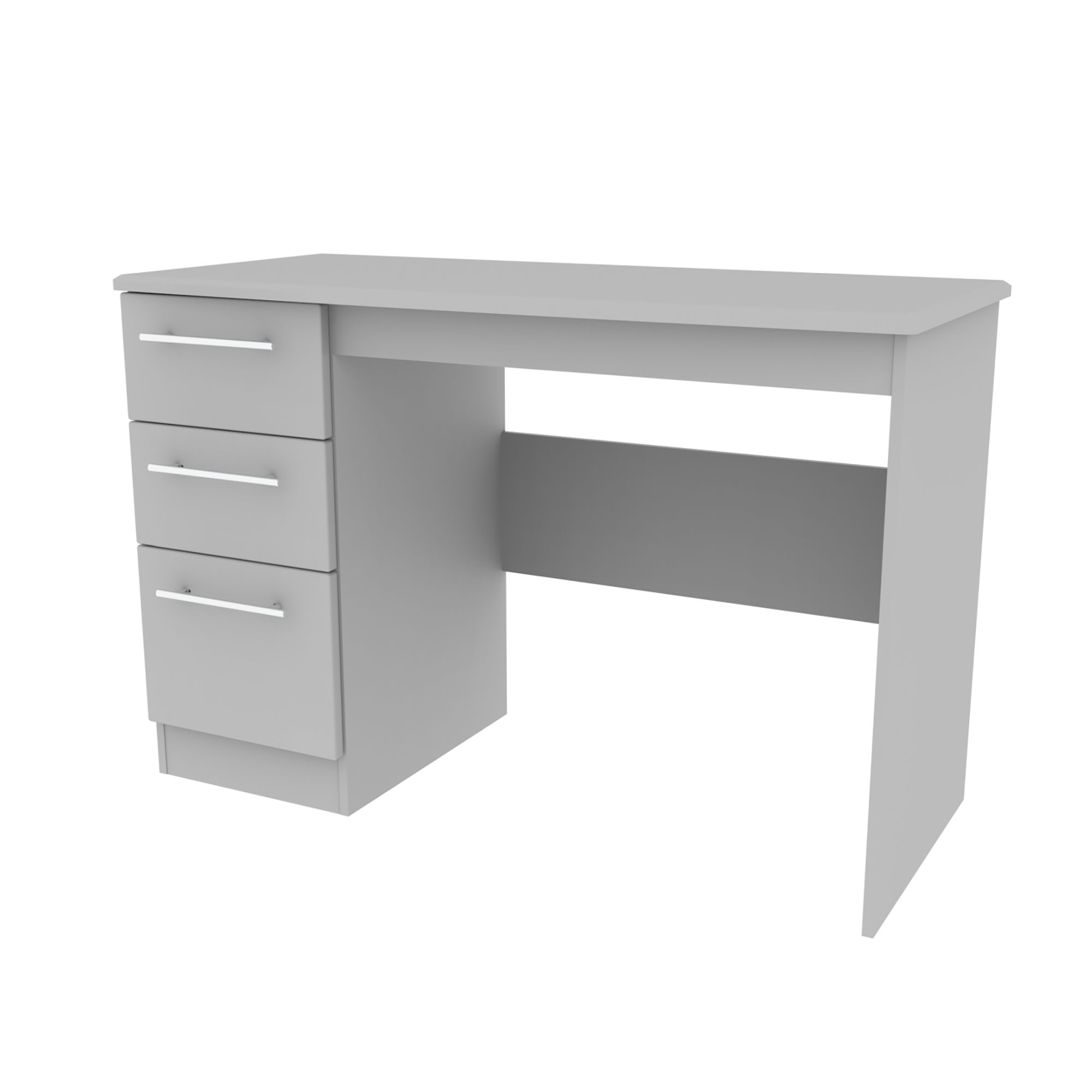 Sherwood Matt grey 3 drawer Desk | DIY at B&Q