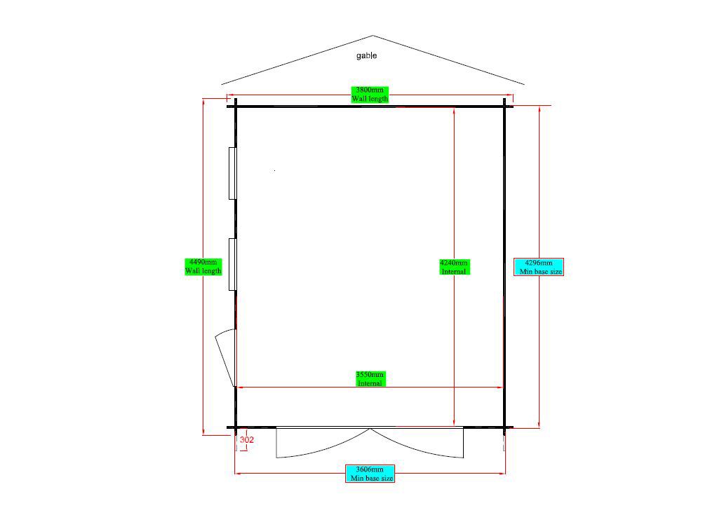 Shire 13x15 Bradenham Wooden Garage (Base included) - Assembly service included