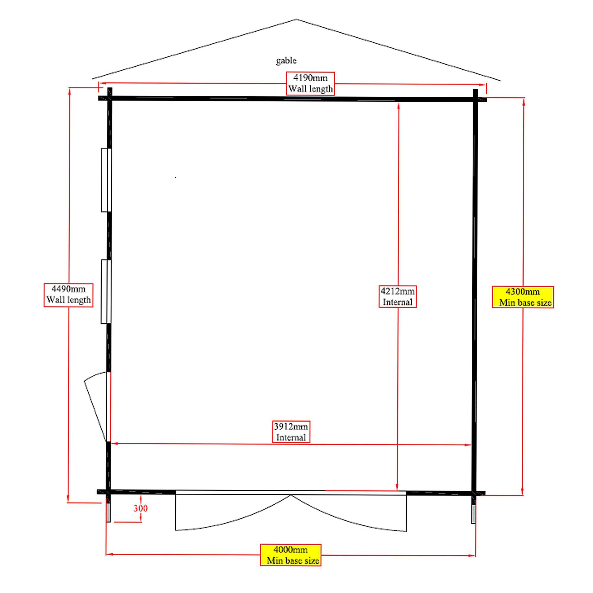 Shire 15x14 Bradenham Wooden Garage (Base included)