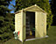 Shire 4x6 Apex Overlap Honey brown Shed with floor