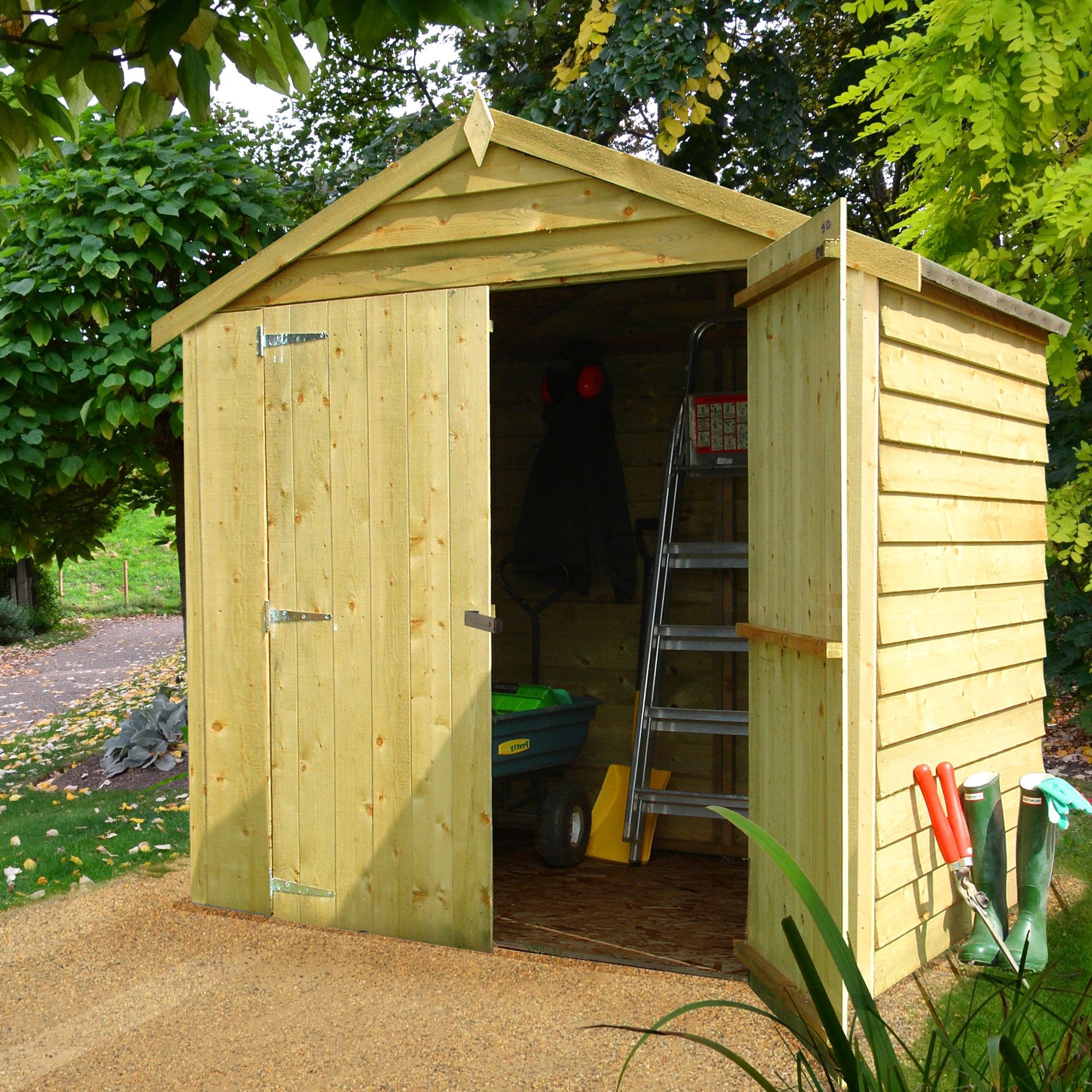 Shire 4x6 Apex Overlap Shed with floor