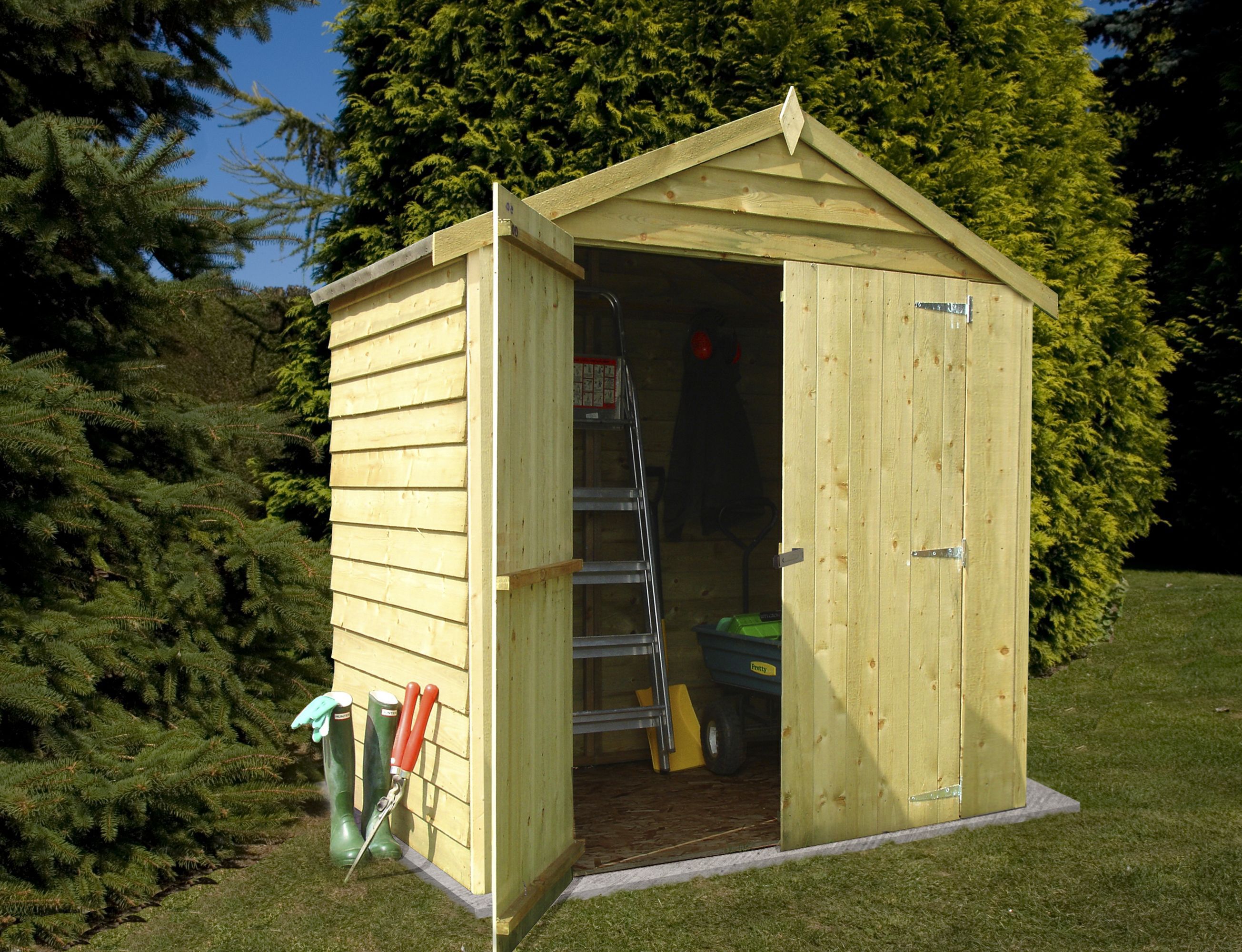 Shire 4x6 Apex Overlap Shed with floor