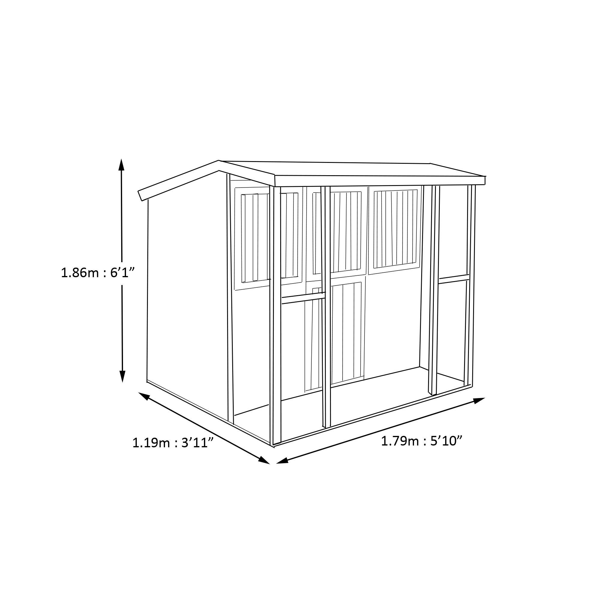 Shire 6x4 ft Jailhouse Whitewood pine Playhouse - Assembly service included