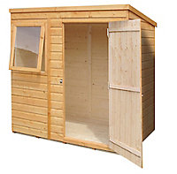Shire 6x4 Pent Dip treated Shiplap Wooden Shed with floor