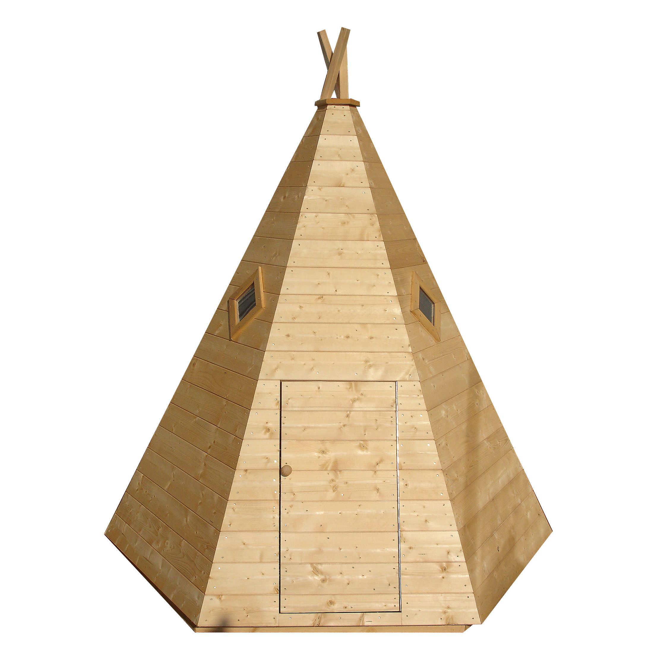 Shire 6x7 ft Wigwam Whitewood pine Playhouse - Assembly required