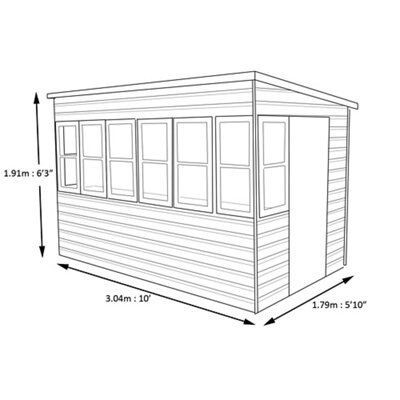 Shire & 8 windows Pent Summer house