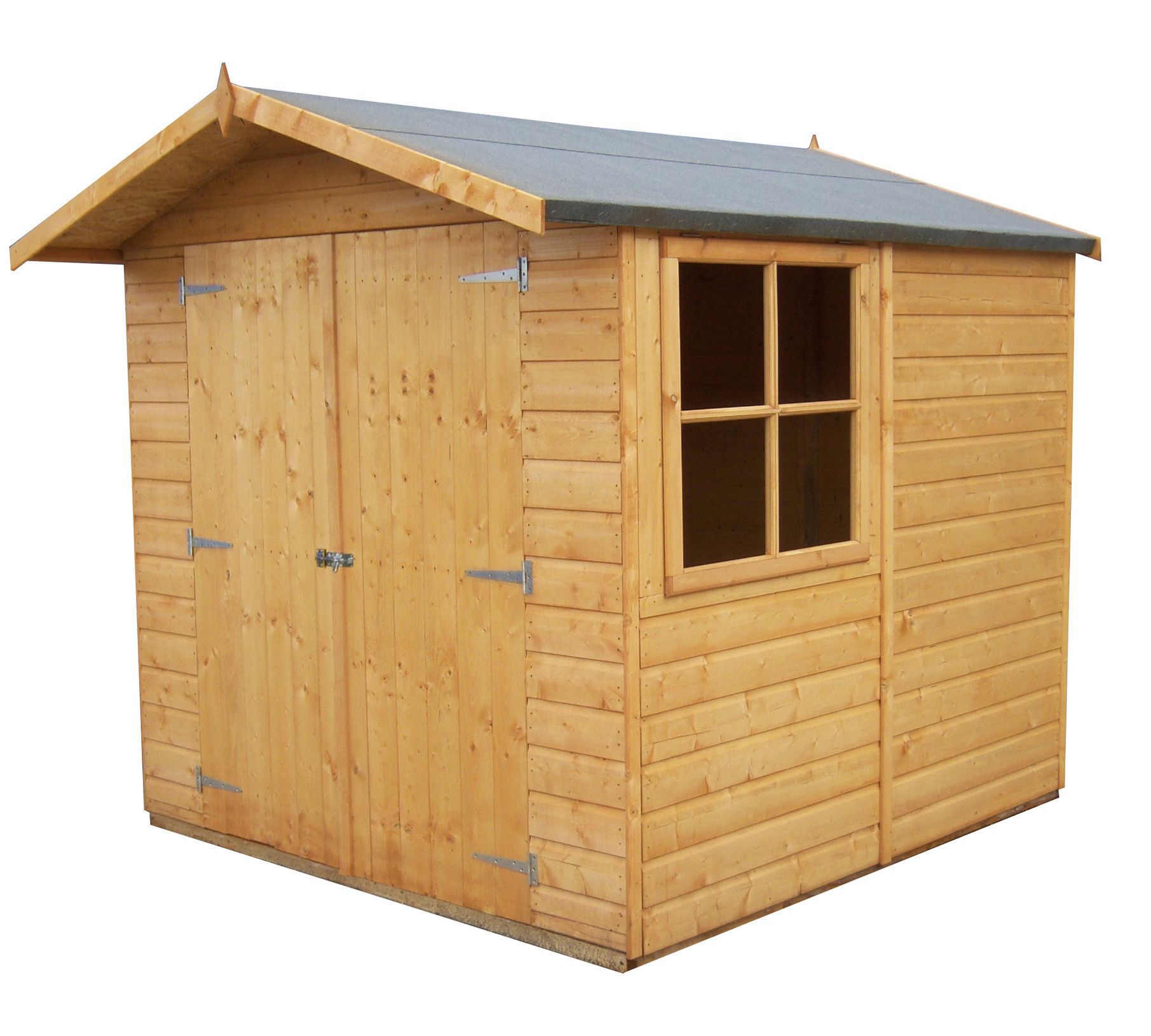 Shire Alderney 7x7 Apex Dip treated Shiplap Wooden Shed with floor