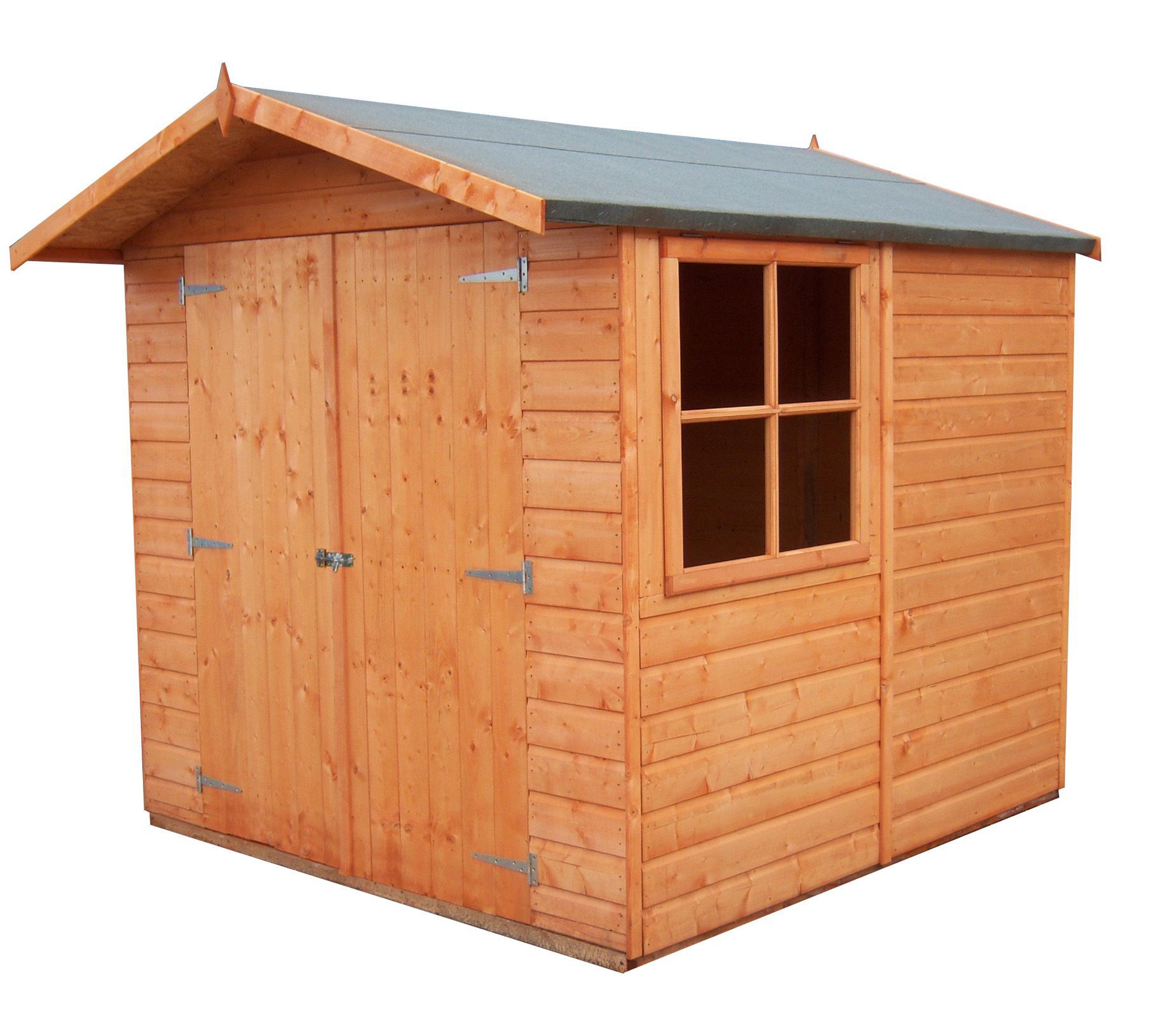 8x6 forest reverse apex overlap wooden shed base included