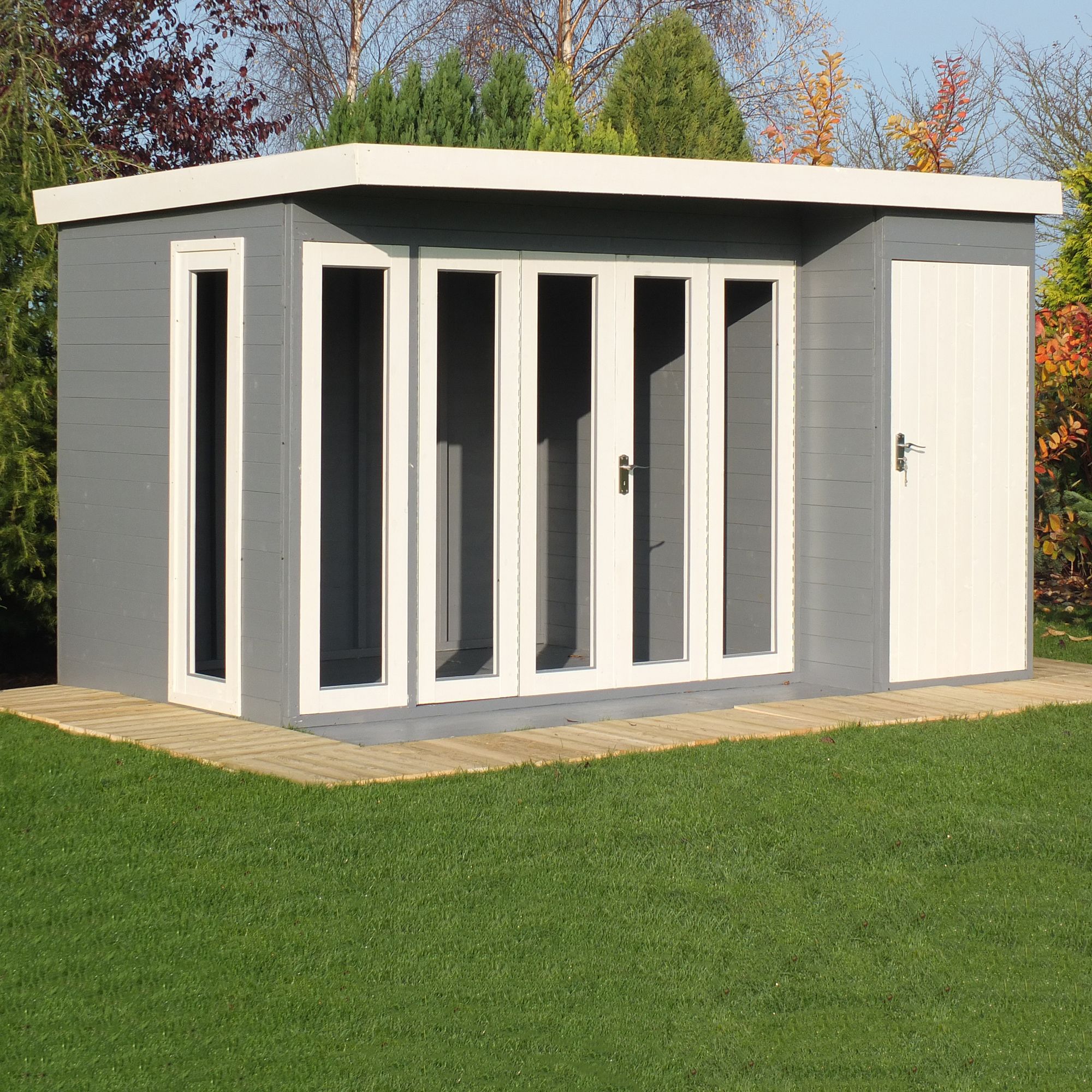 Shire Aster 12x8 Pent Shiplap Wooden Summer house - Assembly service included