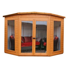 Shire Barclay 10x10 ft Pent Shiplap Wooden Summer house - Assembly service included
