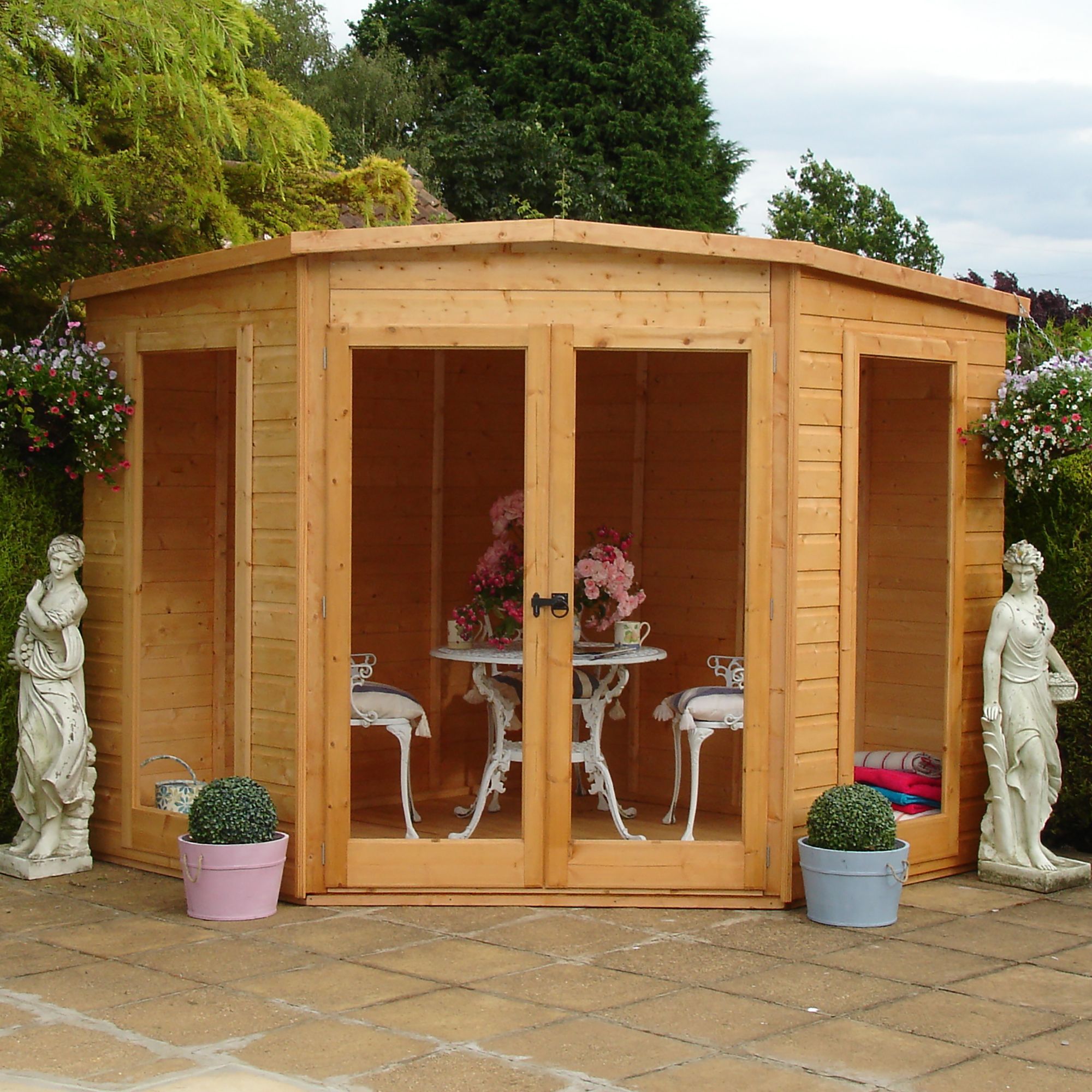 Shire Barclay 10x10 ft with Double door & 2 windows Pent Wooden Summer house