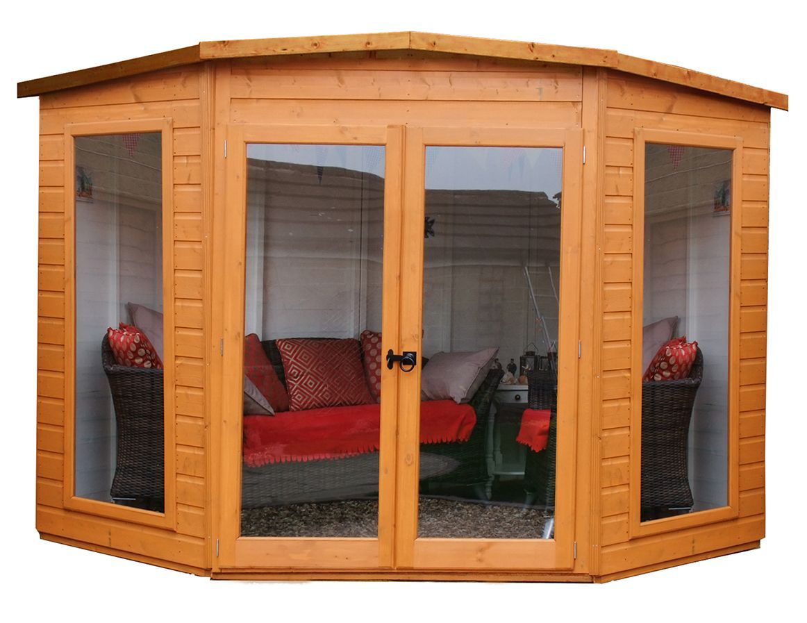 Shire Barclay 10x10 ft with Double door & 2 windows Pent Wooden Summer house