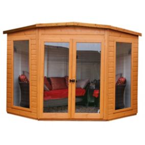 Shire Barclay 10x10 ft with Double door & 2 windows Pent Wooden Summer house