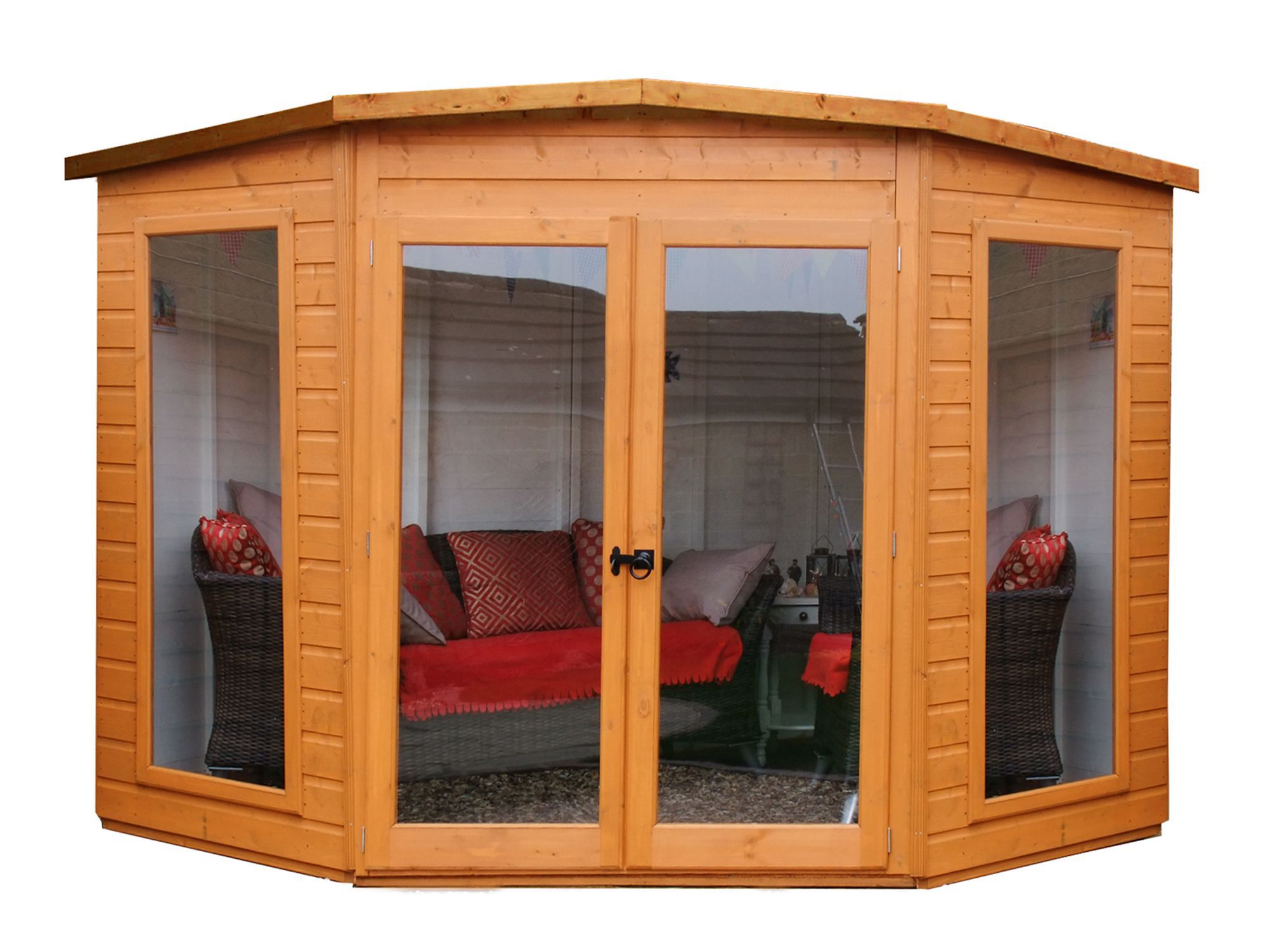 Shire Barclay 7x7 Ft Pent Shiplap Wooden Summer House | DIY At B&Q