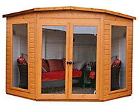 Shire Barclay 8x8 ft Pent Shiplap Wooden Summer house - Assembly service included