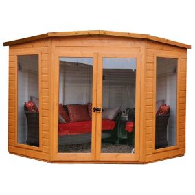 Shire Barclay 8x8 ft Pent Shiplap Wooden Summer house - Assembly service included