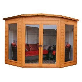 Shire Barclay 8x8 ft with Double door & 2 windows Pent Wooden Summer house