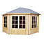 Shire Belvoir 10x10 ft & 2 windows Apex Wooden Cabin with Felt tile roof - Assembly service included