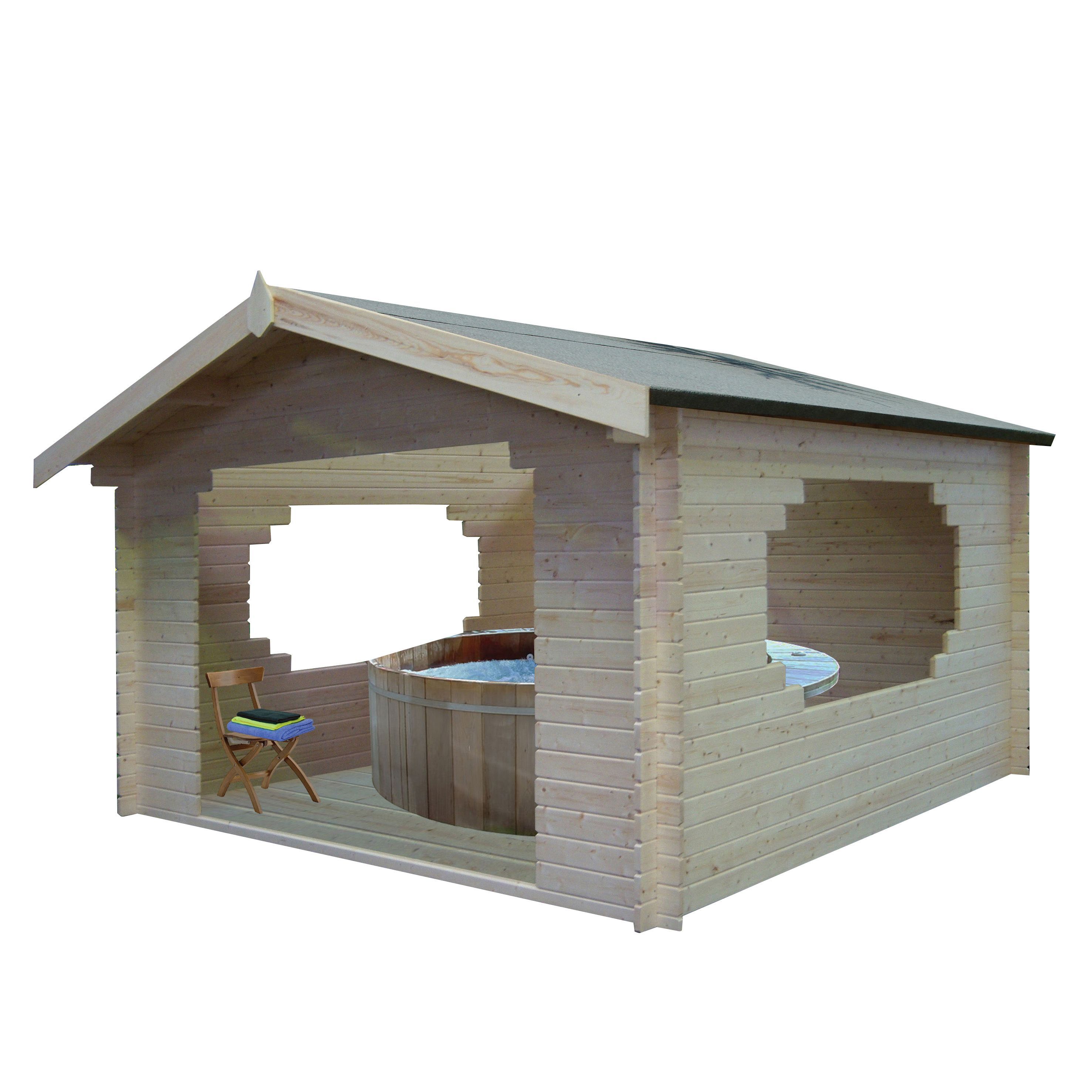 Shire Bere 11x11 ft Apex Tongue & groove Wooden Cabin - Assembly service included