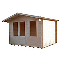 Shire Berryfield 11x10 Glass Apex Tongue & groove Wooden Cabin - Base not included