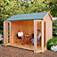 Shire Blenheim 10x8 ft Apex Shiplap Wooden Summer house with Bi-fold door - Assembly service included