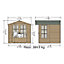 Shire Buckingham 7x7 ft Apex Shiplap Wooden Summer house - Assembly service included