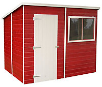 Shire Caldey 8x6 ft Pent Shiplap Wooden Shed with floor - Assembly service included