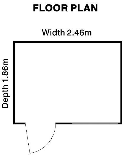 Shire Caldey Shiplap 8x6 ft Pent Red Wooden Dip treated Shed with floor & 1 window (Base included) - Assembly service included
